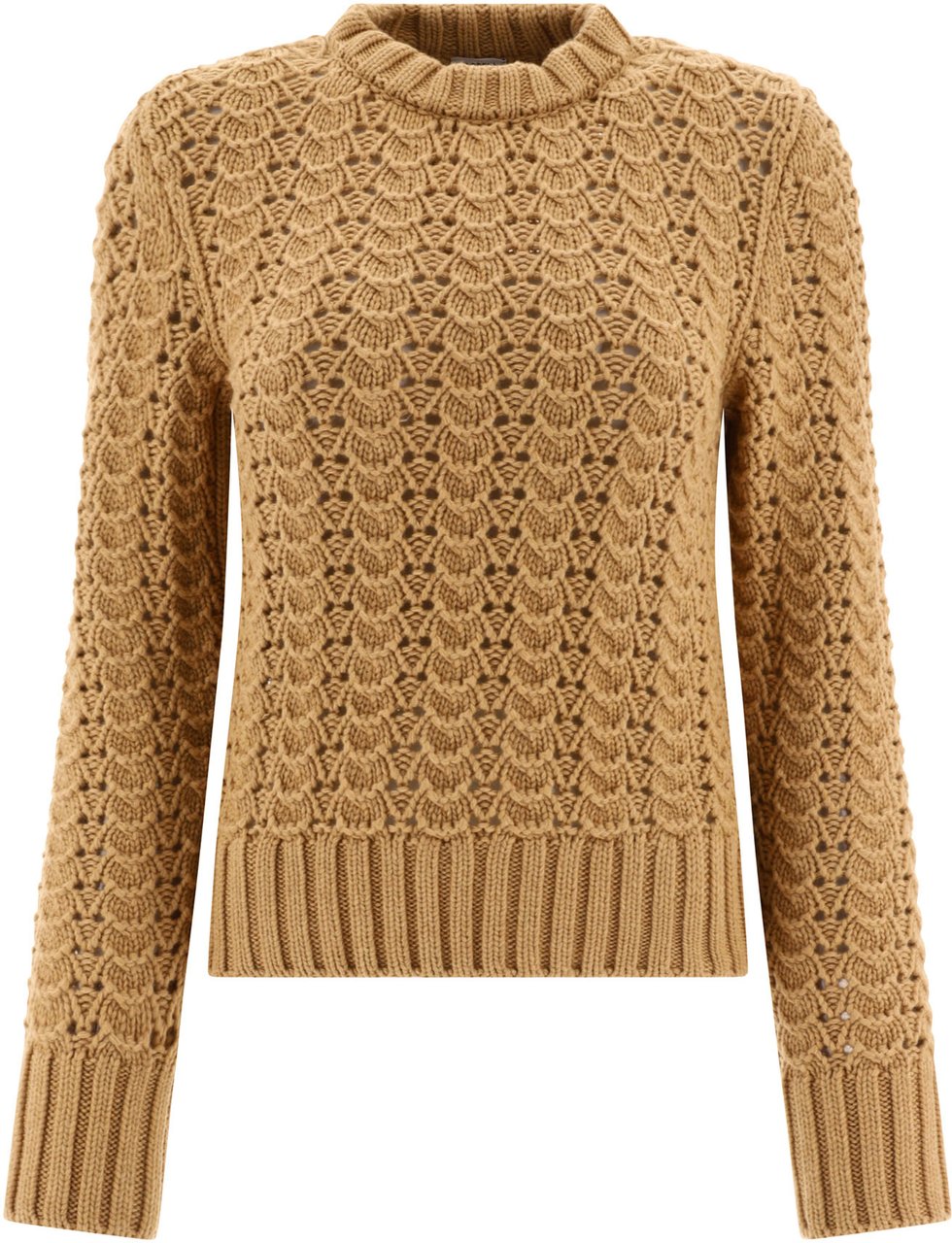 Aspesi Maglione girocollo in maglia pointelle Bruin