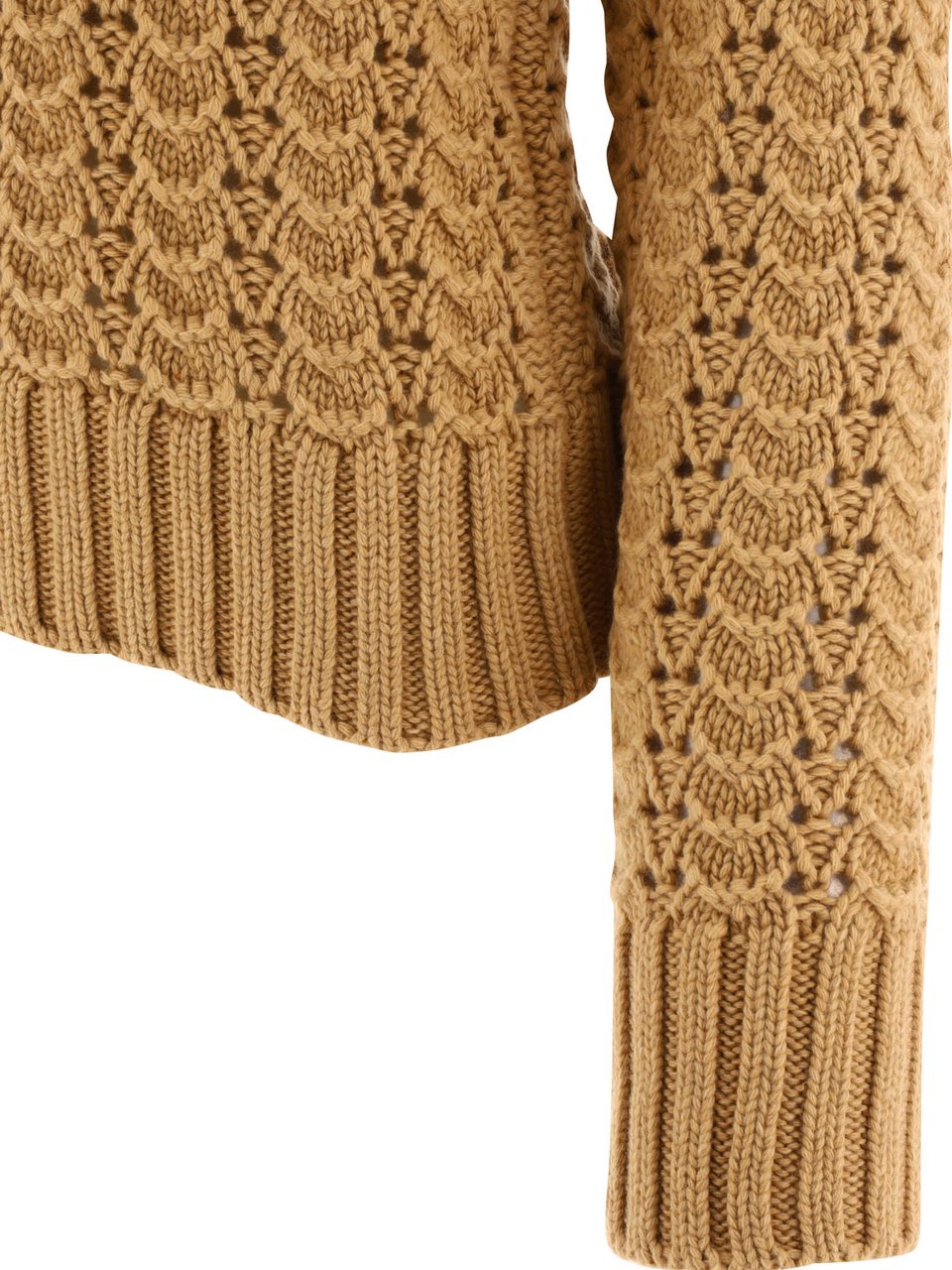 Aspesi Maglione girocollo in maglia pointelle Bruin