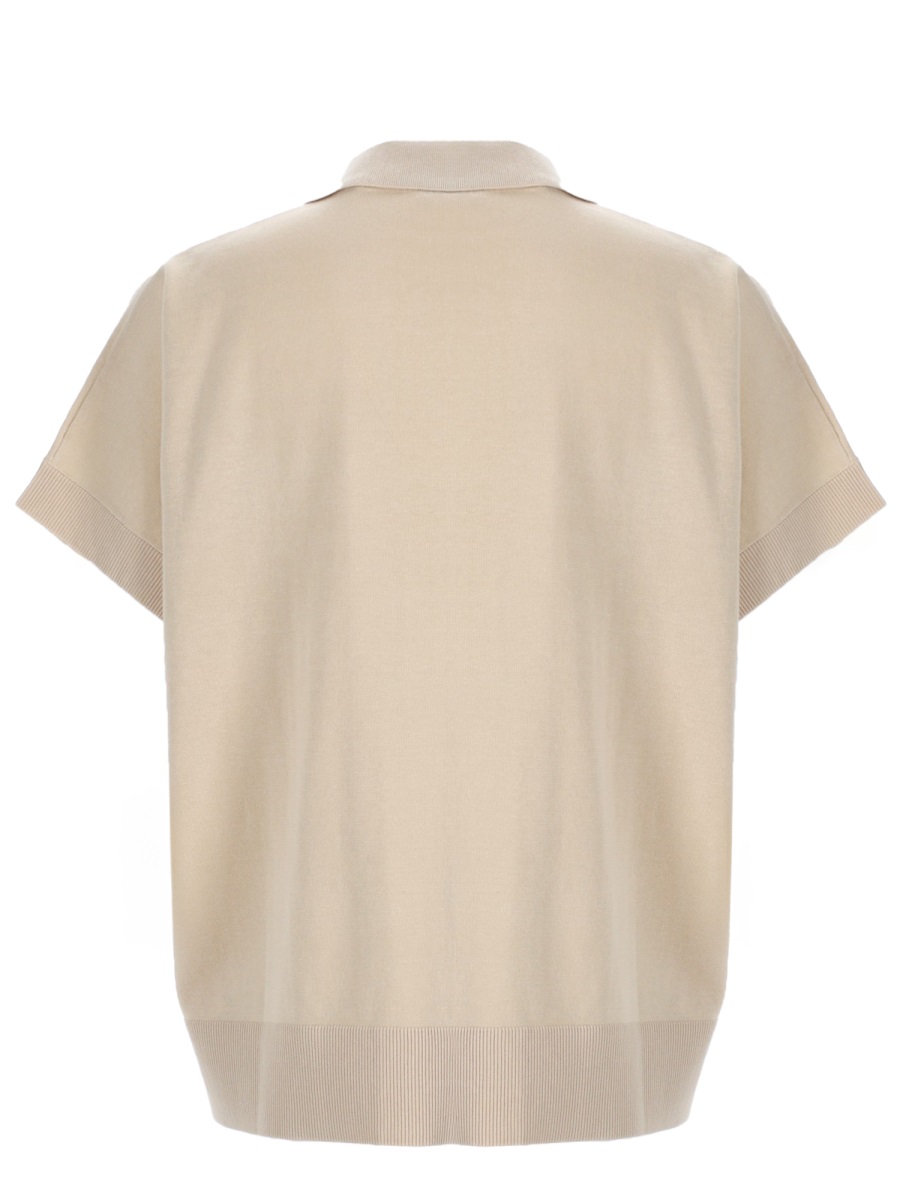 Aspesi Polo Collar Cotton V-Neck Shirt Neutraal