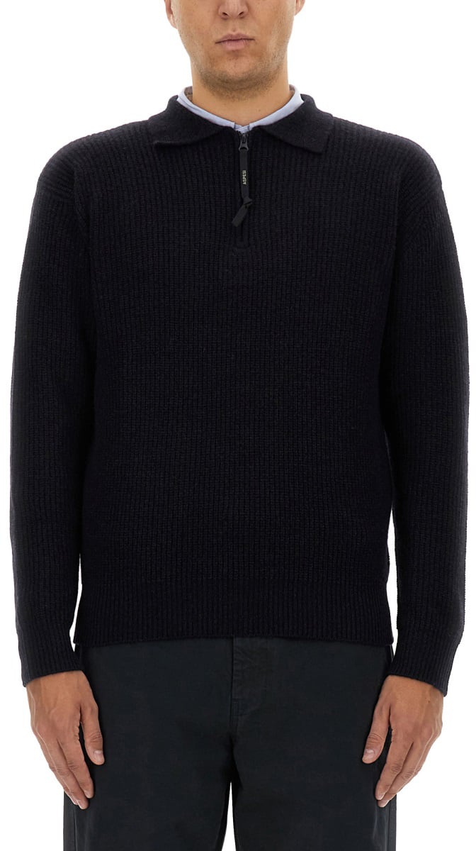 Aspesi WOOL JERSEY. Blauw