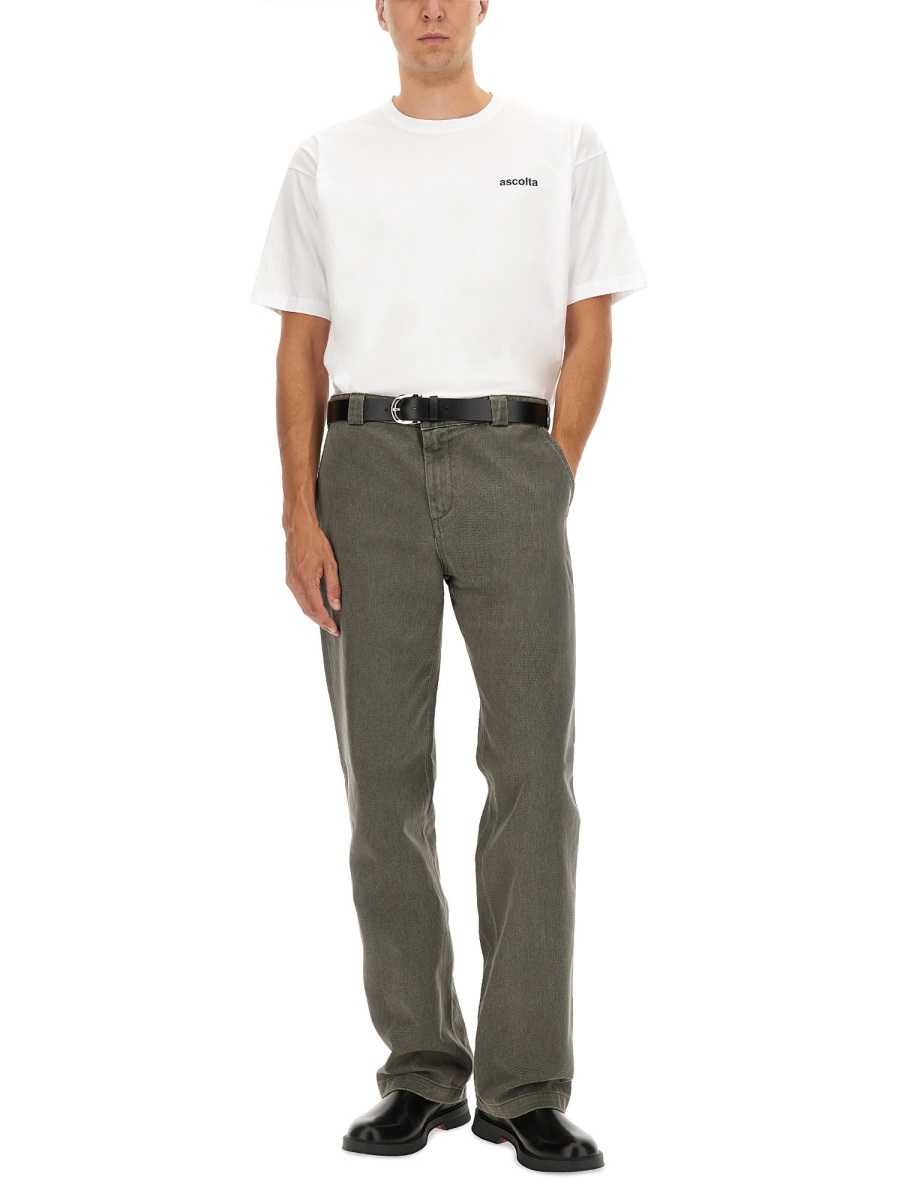 Aspesi T-SHIRT WITH "LISTEN" PRINT Wit