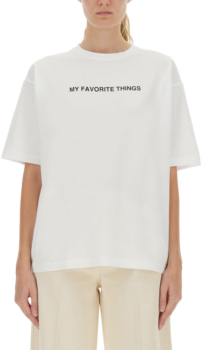 Aspesi T-SHIRT WITH PRINT Wit