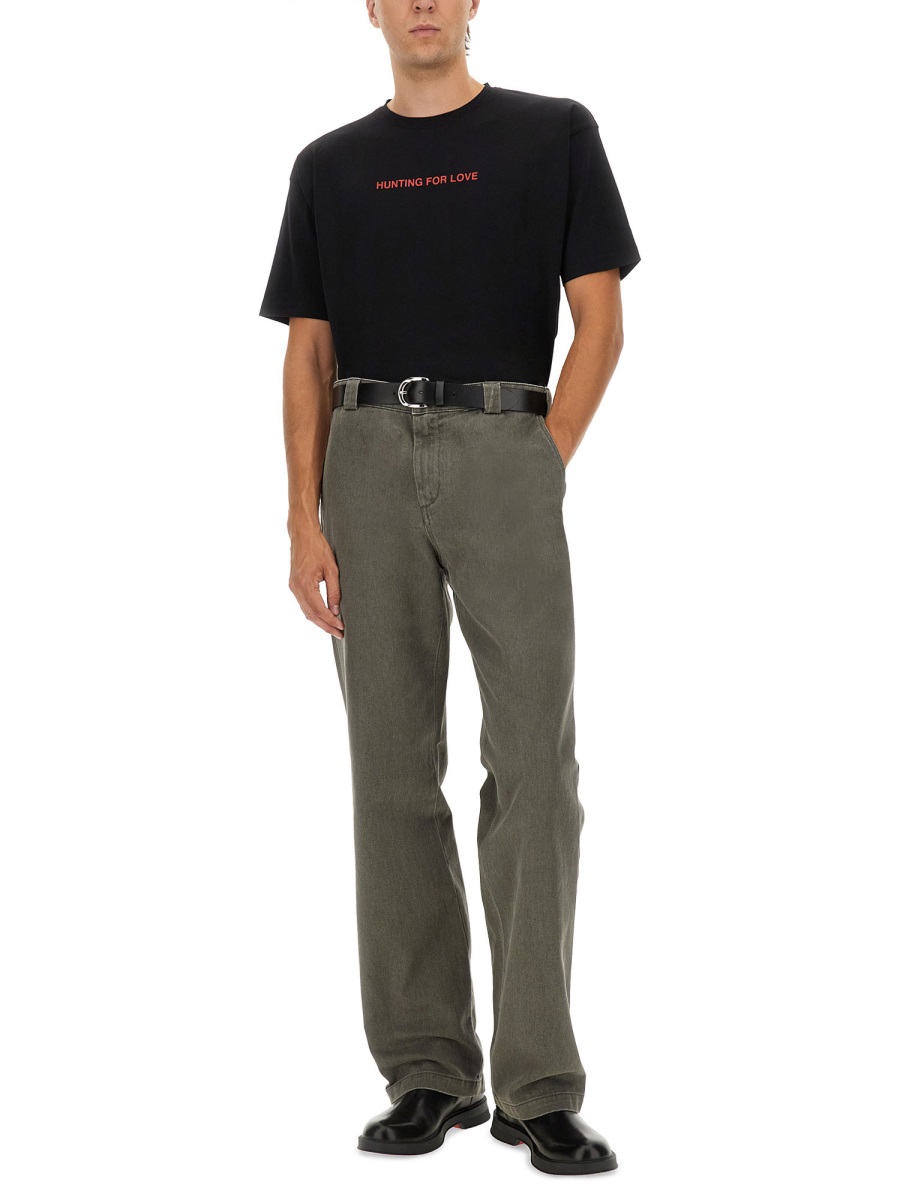 Aspesi T-SHIRT WITH "HUNTING FOR LOVE" PRINT Zwart