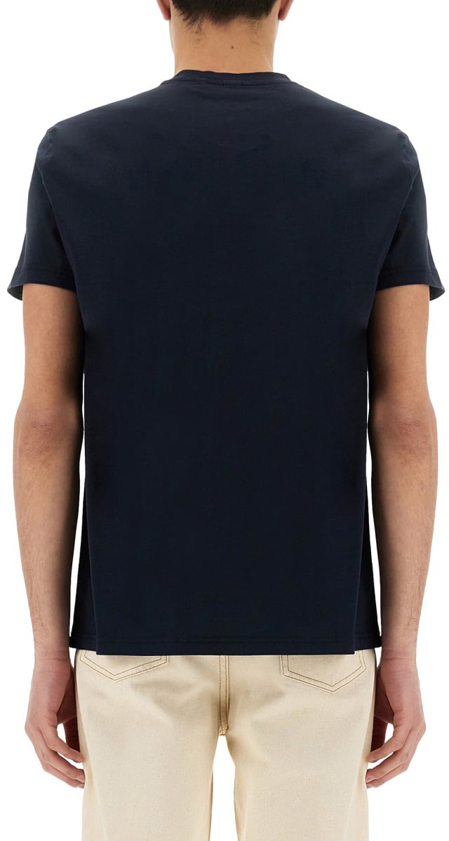 Aspesi T-SHIRT "SILENZIO" Blauw