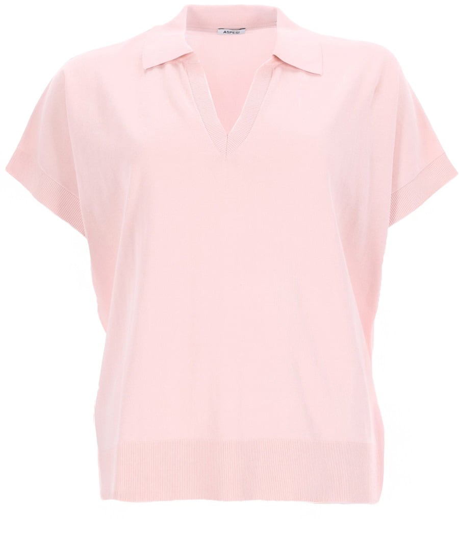 Aspesi SHIRT WITH POLO COLLAR Roze