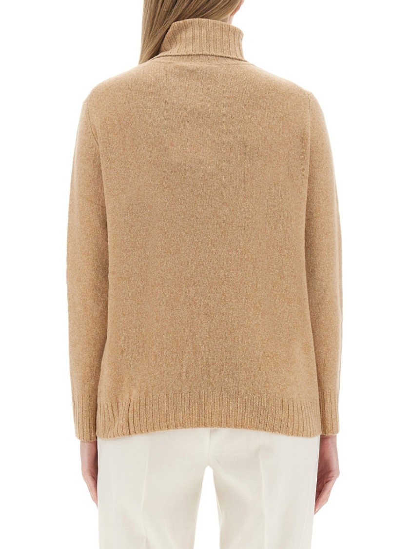 Aspesi High Neck Wool Jersey Bruin