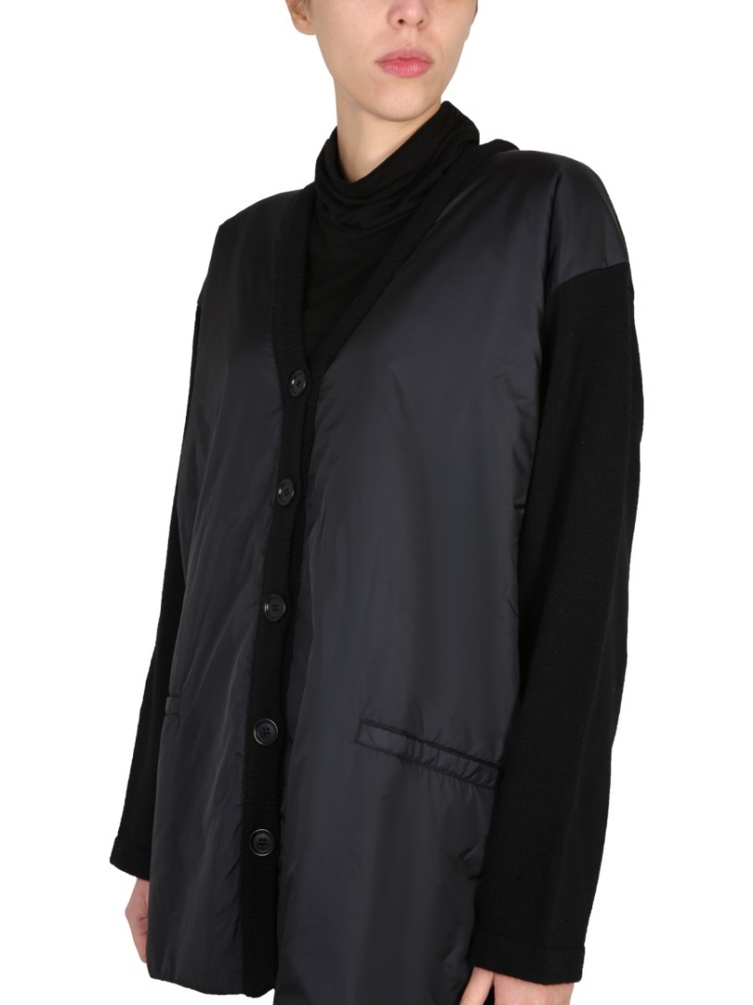 Aspesi V-Neck Cardigan With Button Closure Zwart