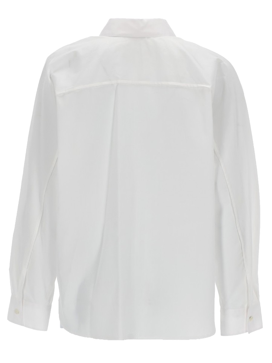 Aspesi Pointed Collar Long Sleeves Cotton Shirt Wit