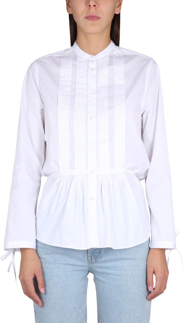 Aspesi Korean Collar Shirt Wit