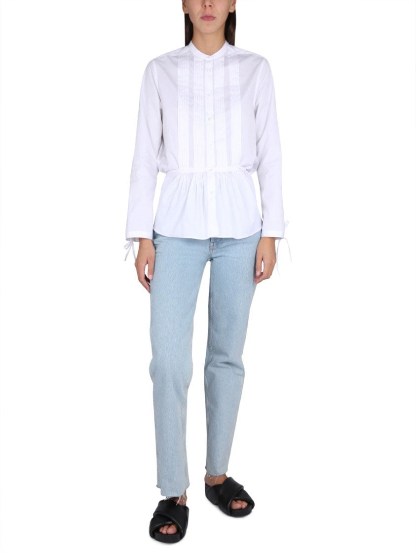 Aspesi Korean Collar Shirt Wit