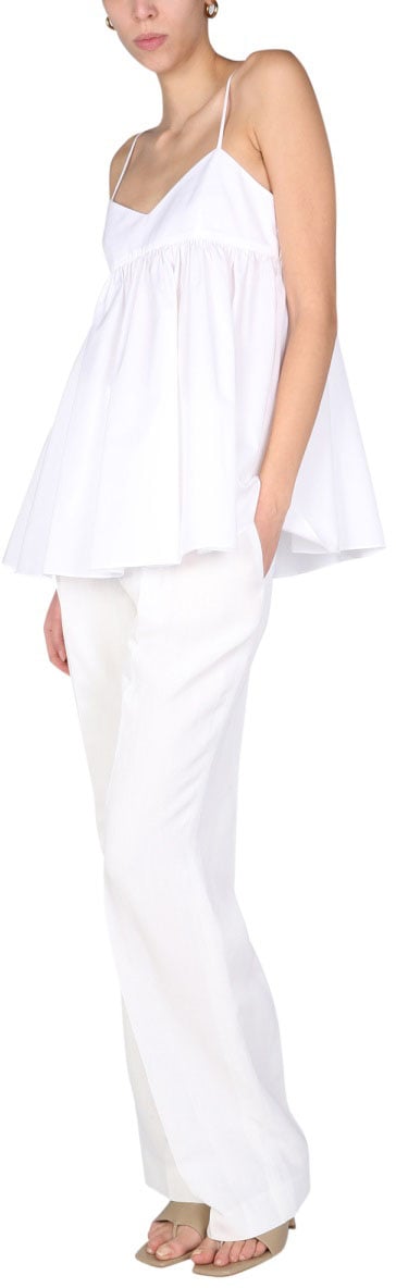Aspesi Gathered Flared Top Wit