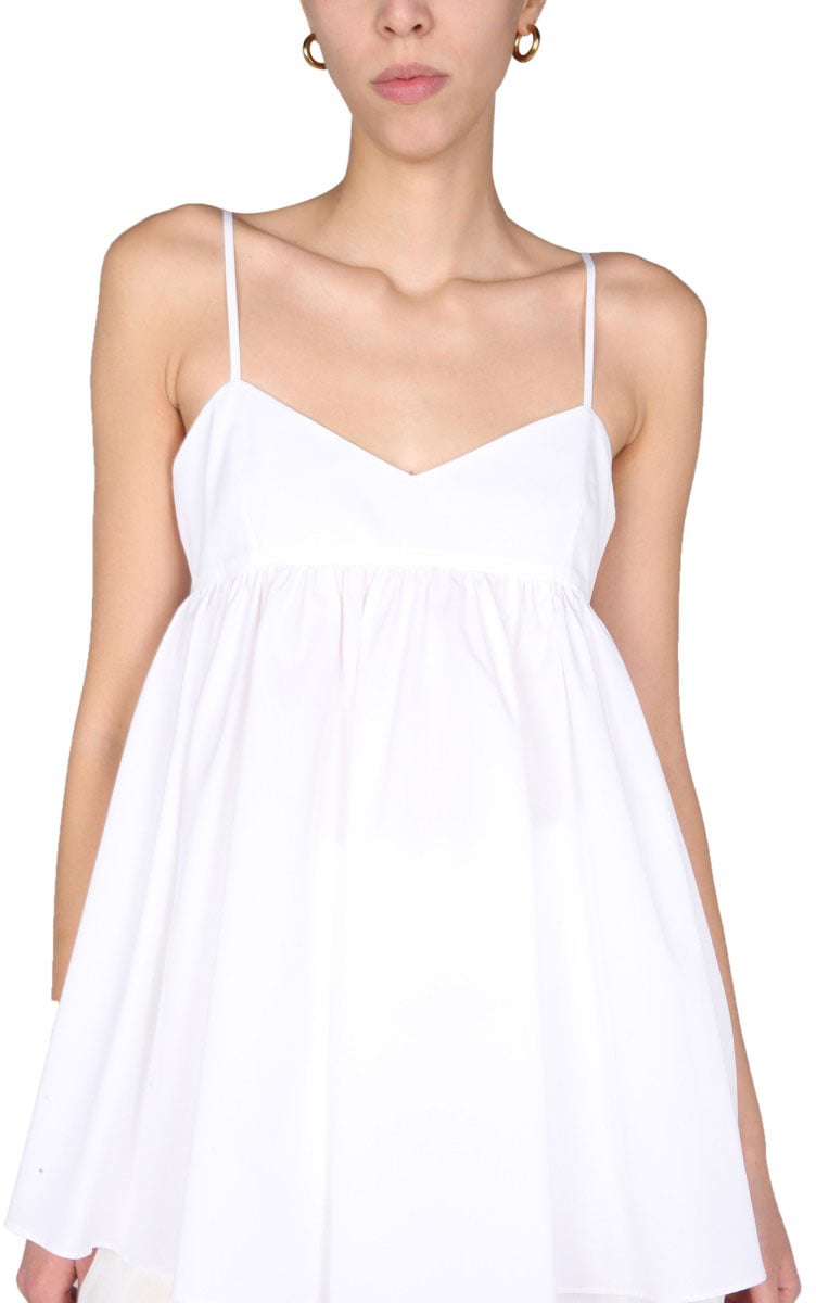 Aspesi Gathered Flared Top Wit