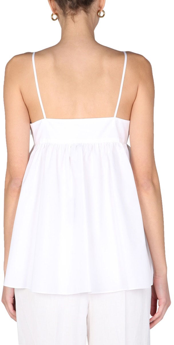 Aspesi Gathered Flared Top Wit