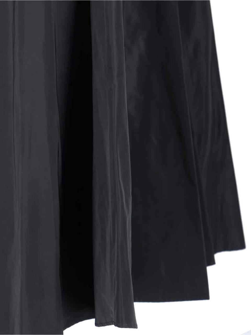 Aspesi Black Elastic Waistband Midi Skirt Zwart