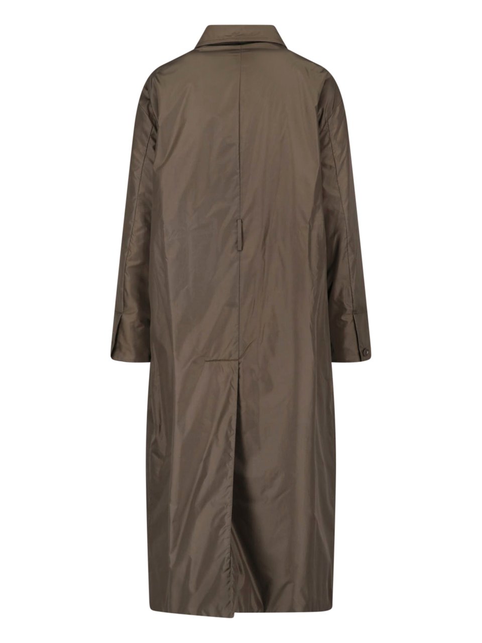 Aspesi Dark Green Nylon Waterproof Trench Coat Groen