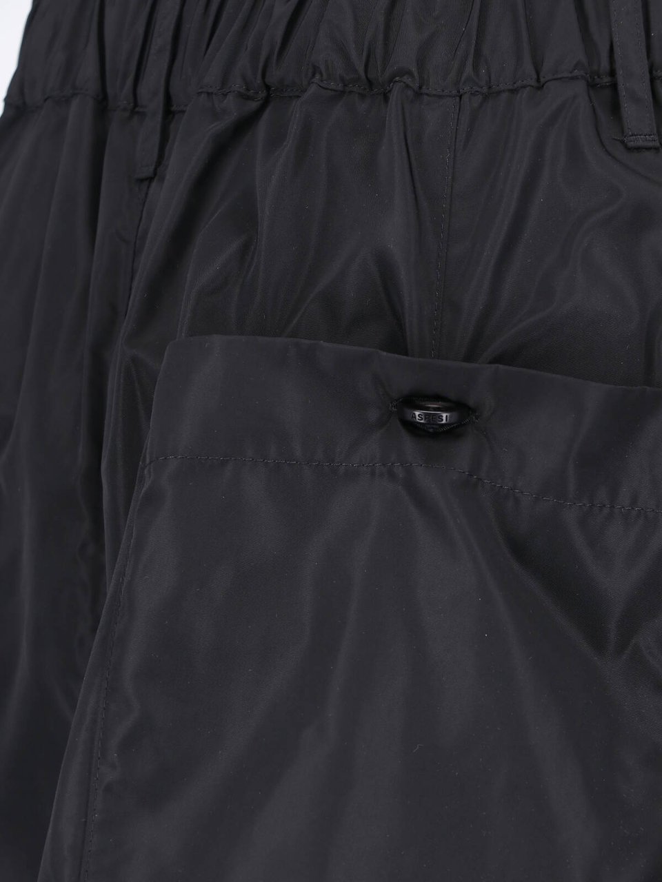 Aspesi Black Technical Midi Skirt Zwart