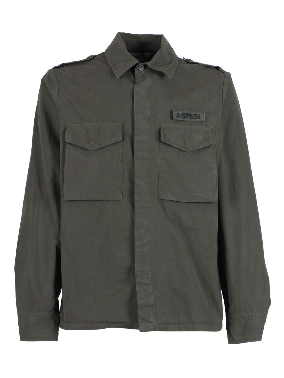 Aspesi Structured Utility Casual Shirt Grijs