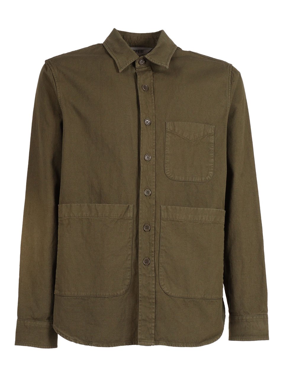 Aspesi Brown Long Sleeve Casual Shirt Grijs