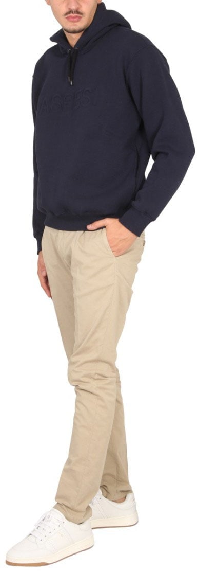 Aspesi Sweatshirt With Logo And Hood Zwart