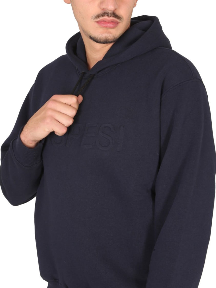 Aspesi Sweatshirt With Logo And Hood Zwart