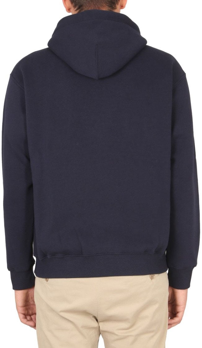 Aspesi Sweatshirt With Logo And Hood Zwart