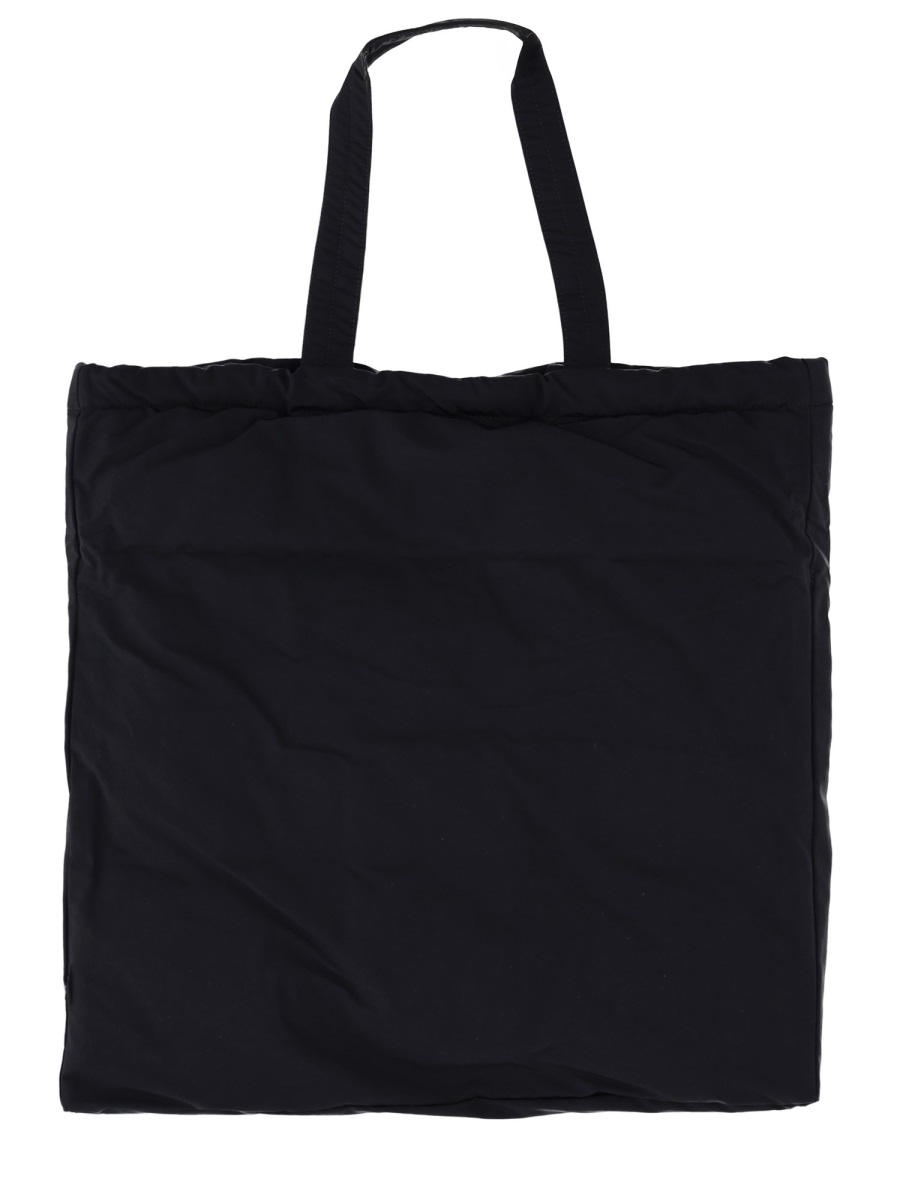Aspesi Rectangular Canvas Shopper Tote Bag Zwart