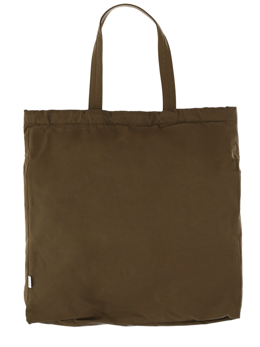 Aspesi Brown Padded Shopper Tote Bag Zwart