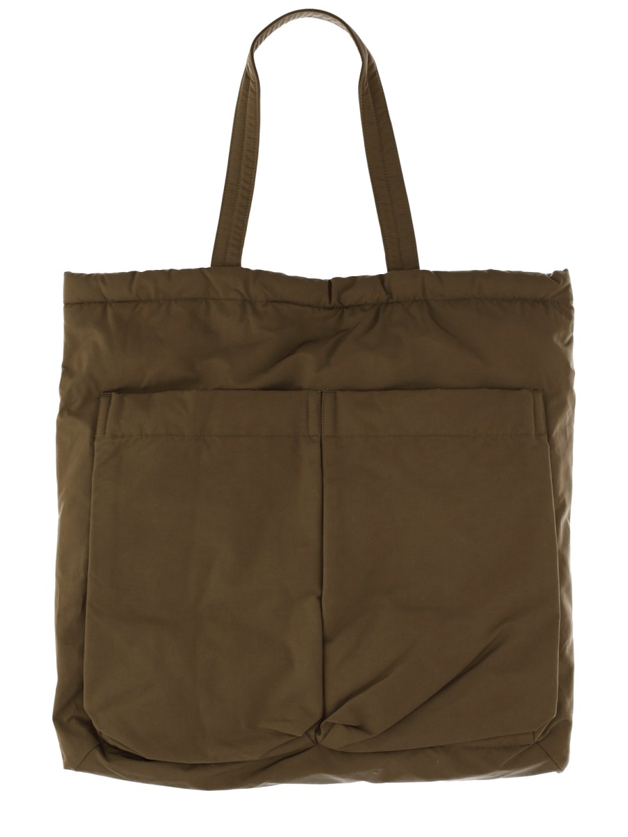 Aspesi Brown Padded Shopper Tote Bag Zwart