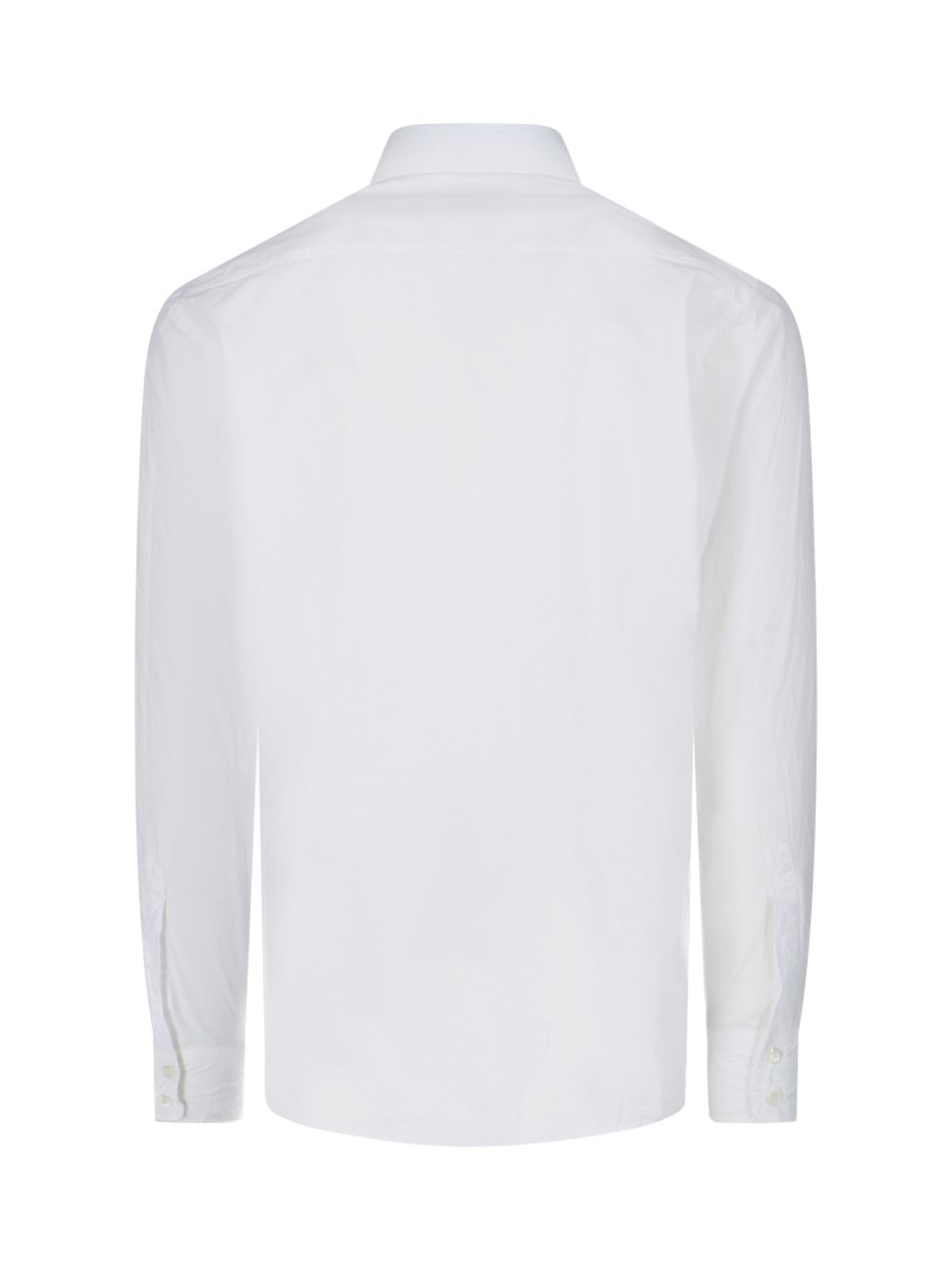 Aspesi White Button-Down Shirt with Structured Collar Wit