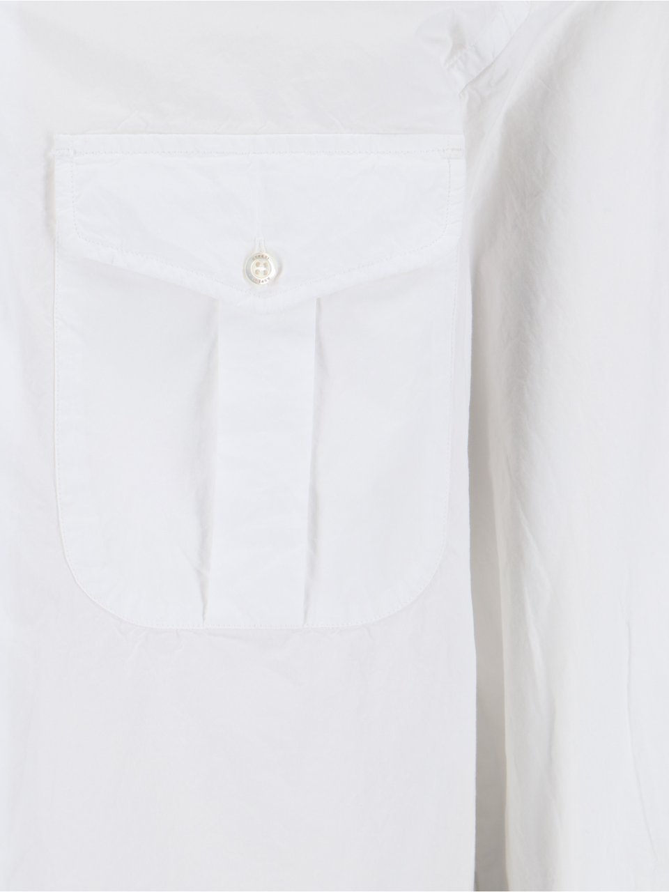 Aspesi White Button-Down Shirt with Structured Collar Wit