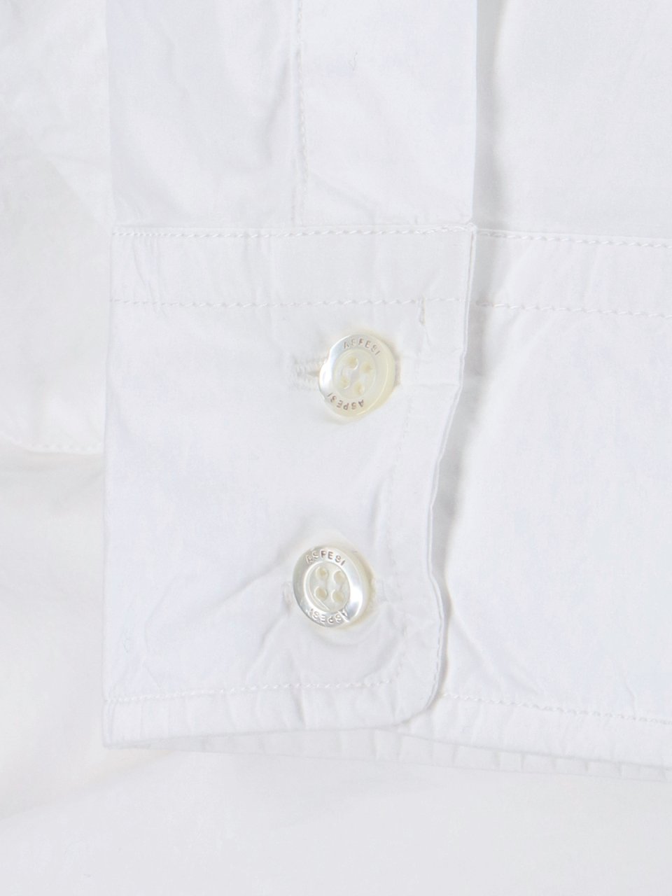 Aspesi White Button-Down Shirt with Structured Collar Wit