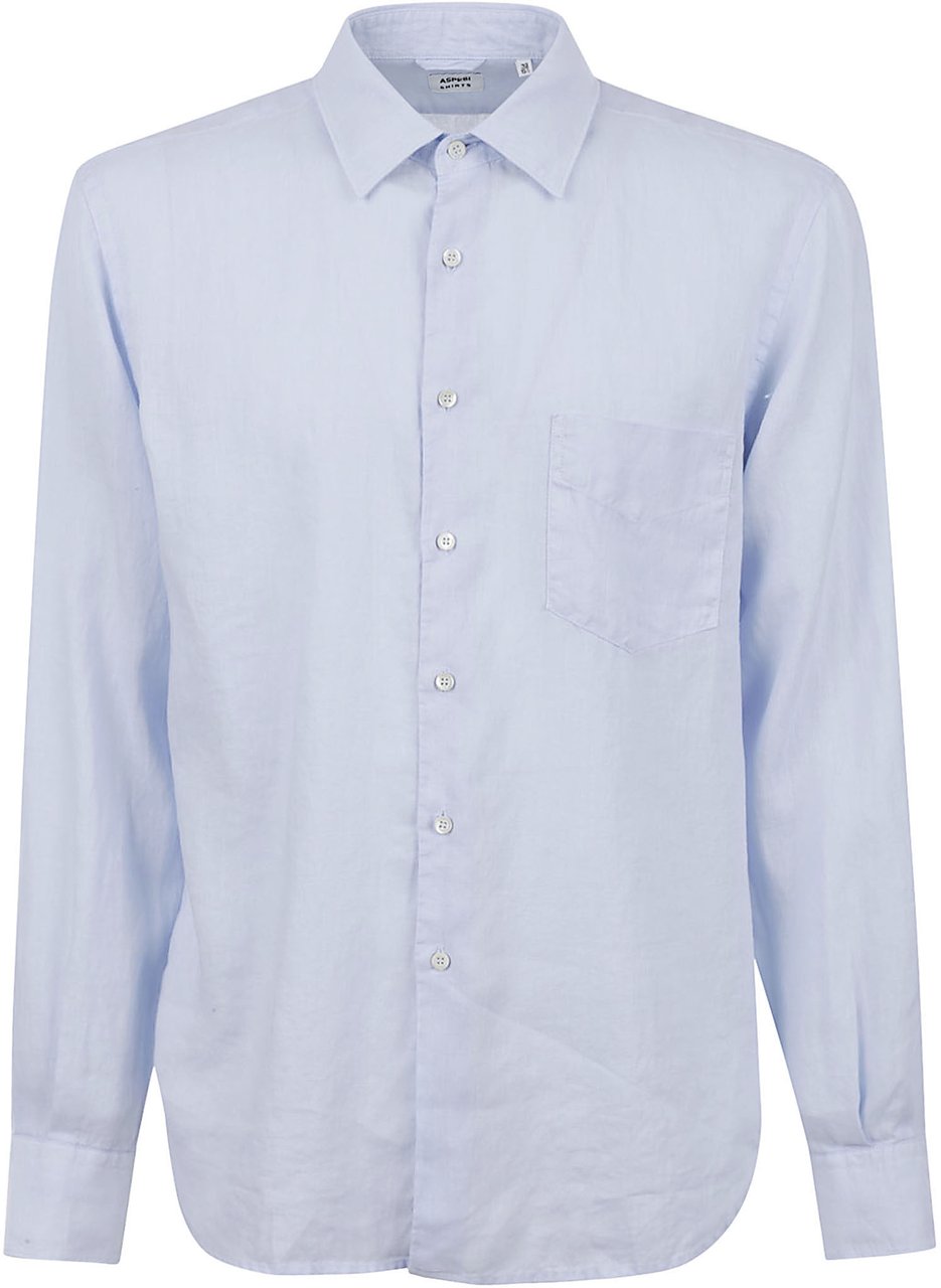 Aspesi Shirts Light Blue Blauw