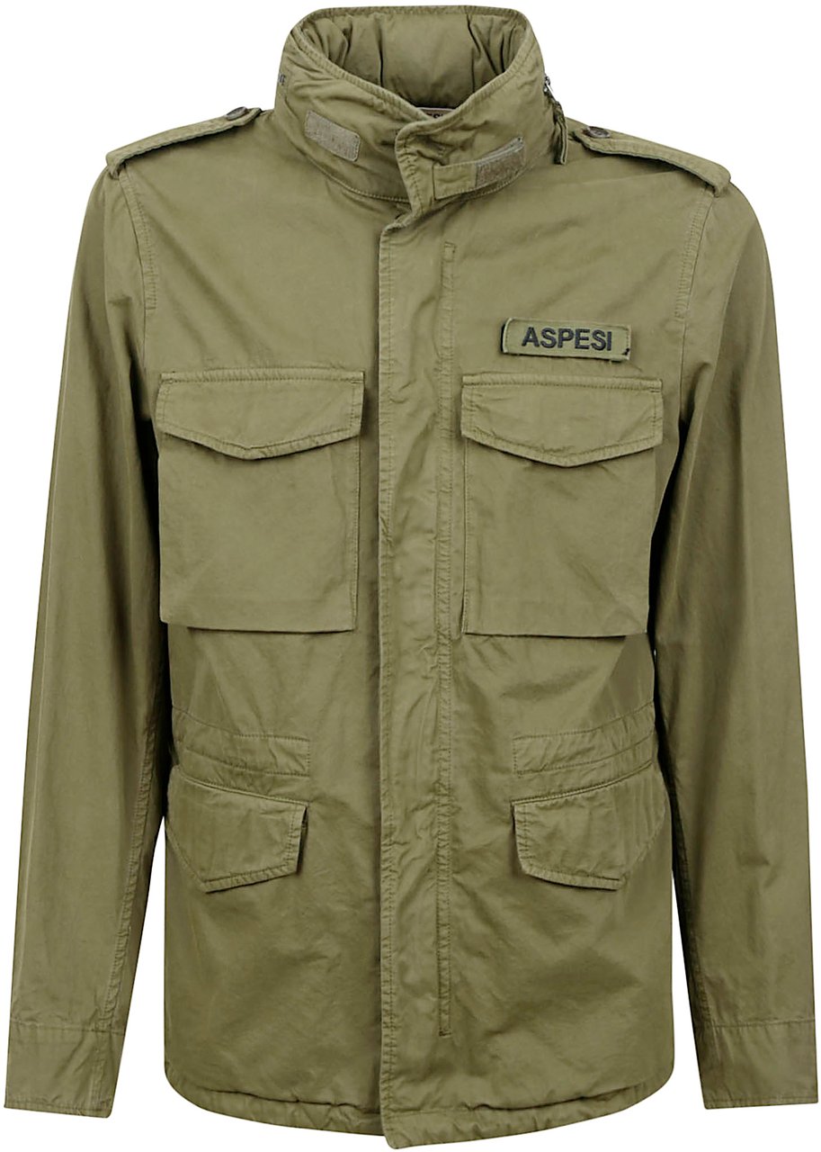 Aspesi Coats Military Groen