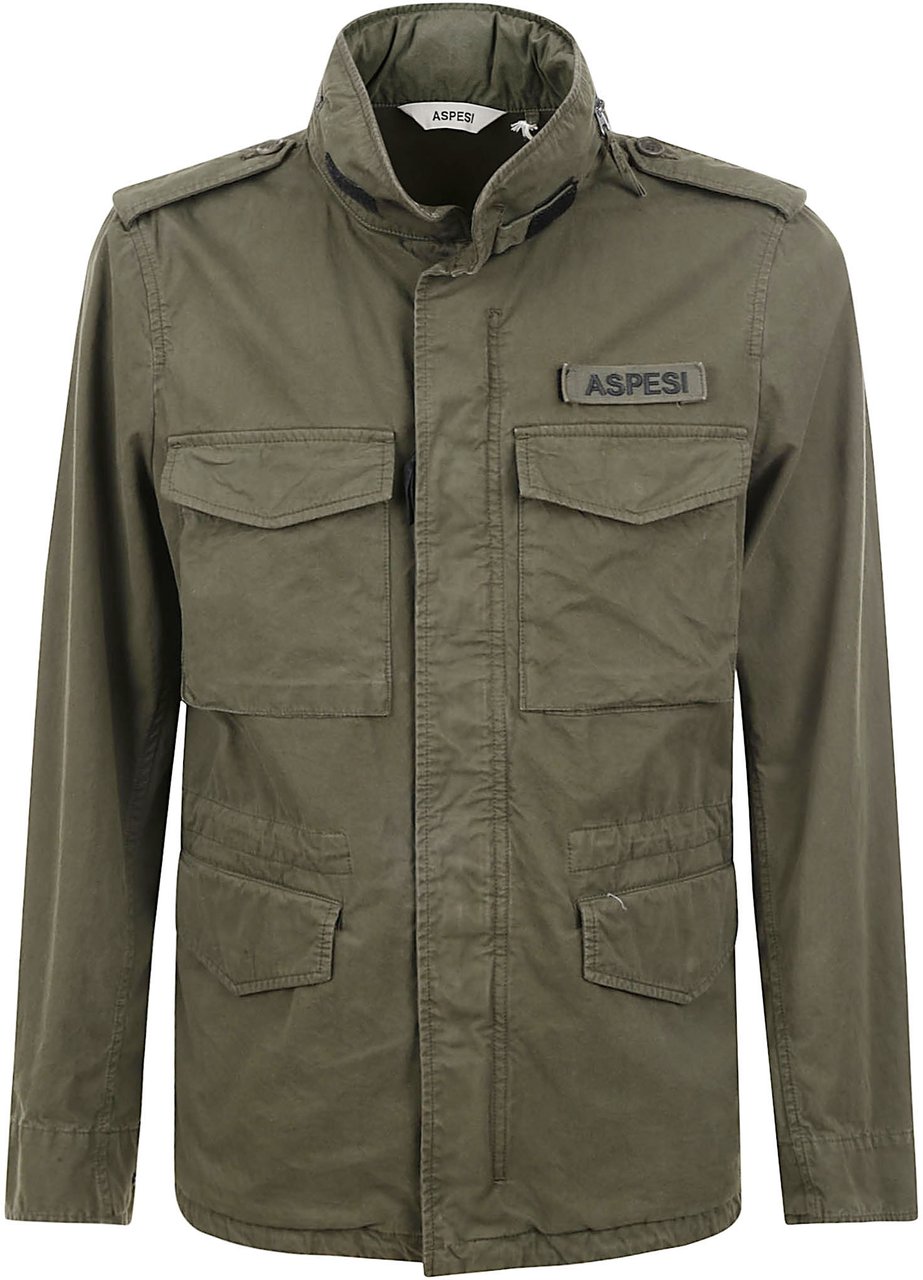 Aspesi Coats Military Groen