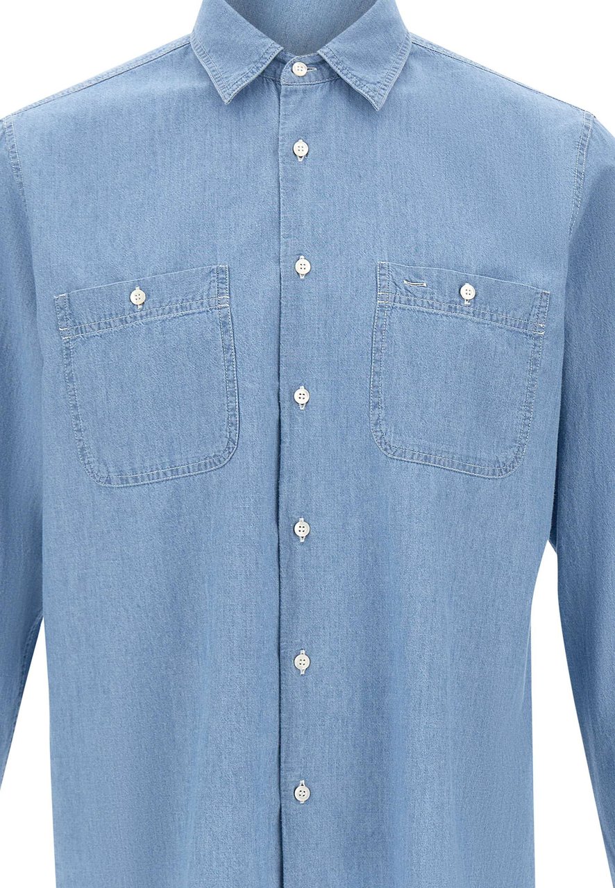 Aspesi Shirts Blue Lichtblauw