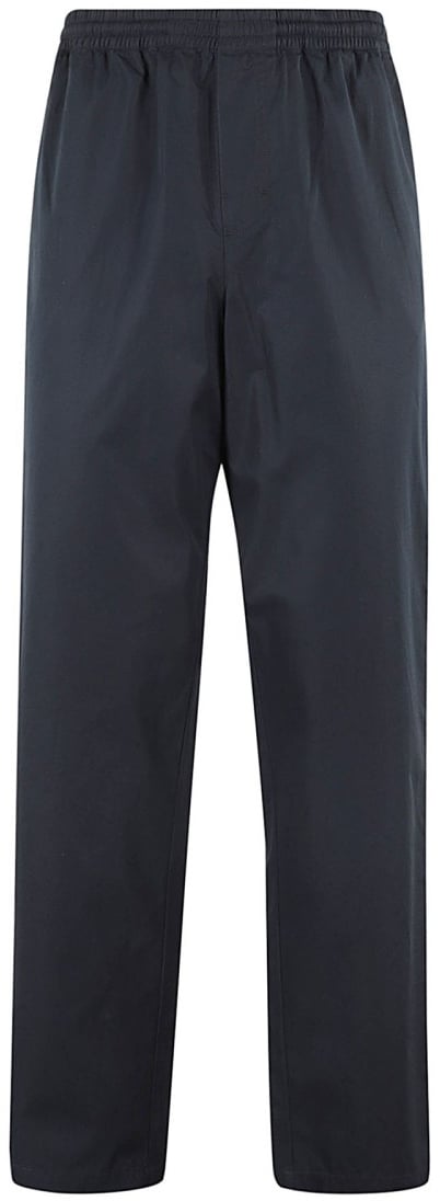 Aspesi Navy Blue Straight Fit Cotton Poplin Pants Blauw