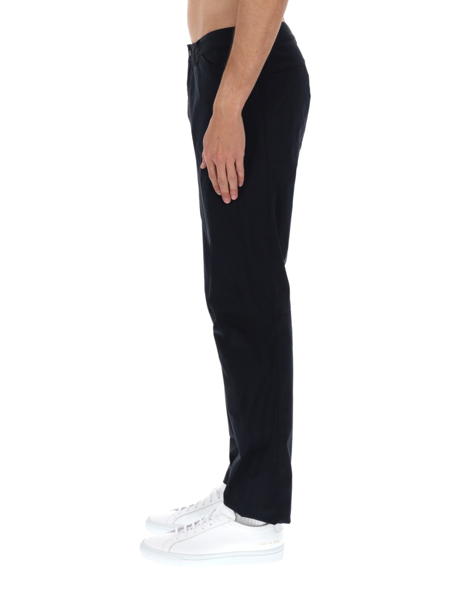 Aspesi Neutrals Straight Leg Cotton Trekking Pants Zwart