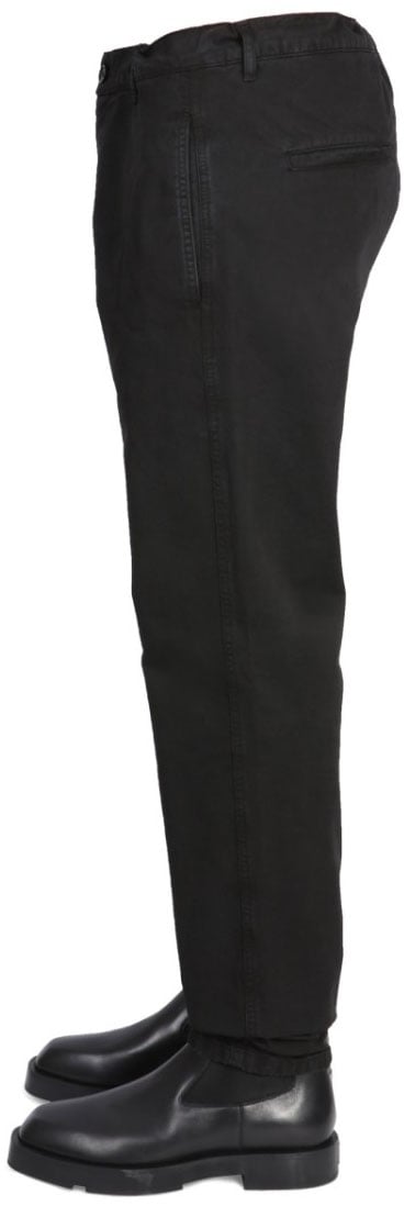 Aspesi Straight-Leg Chinos With Zipper Zwart