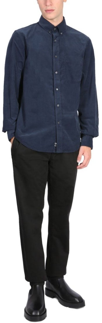 Aspesi Straight-Leg Chinos With Zipper Zwart