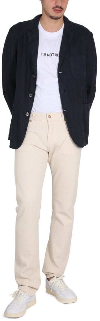 Aspesi Straight-Leg Denim Jeans With Button Neutraal