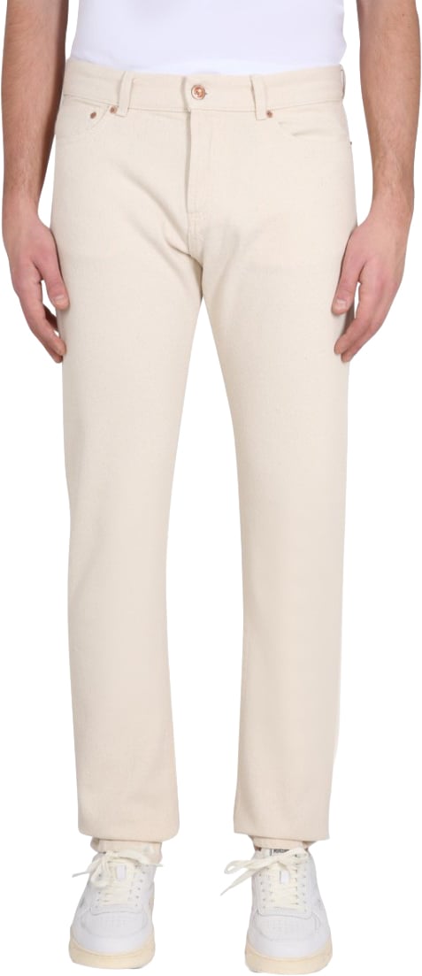 Aspesi Straight-Leg Denim Jeans With Button Neutraal