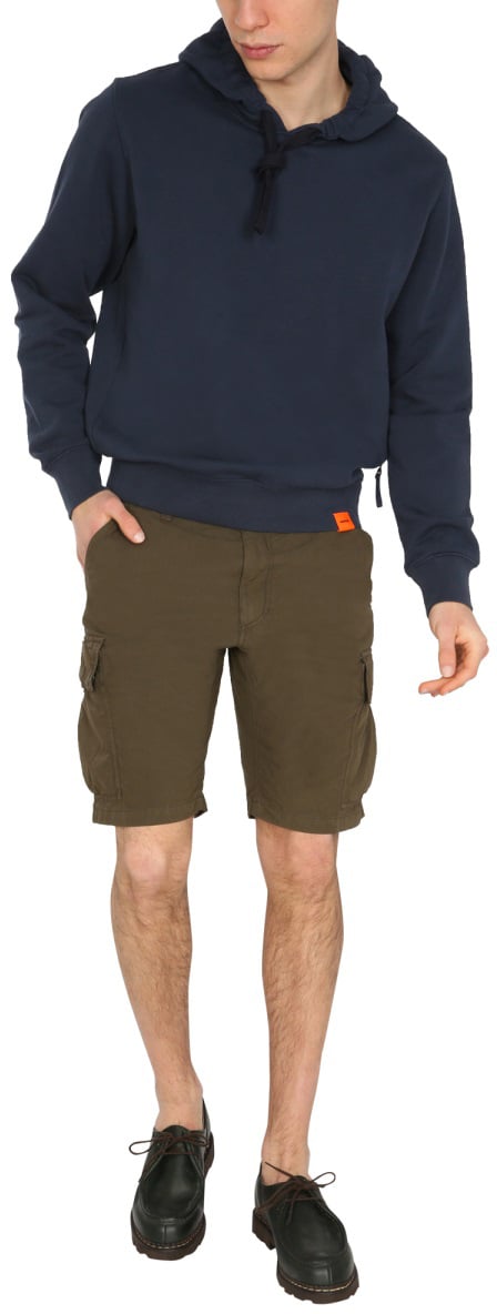 Aspesi Brown Cargo Shorts With Flap Pockets Grijs