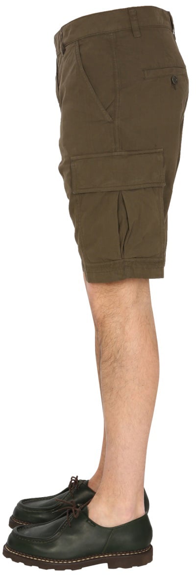 Aspesi Brown Cargo Shorts With Flap Pockets Grijs