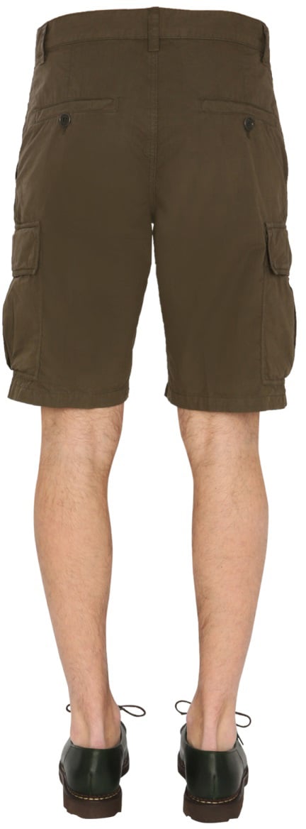 Aspesi Brown Cargo Shorts With Flap Pockets Grijs