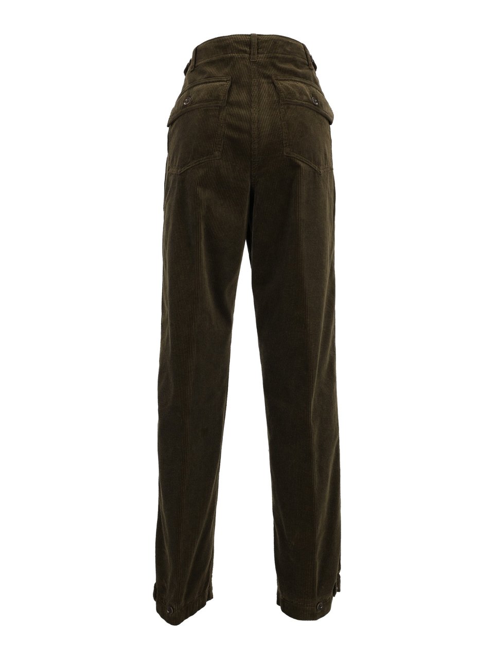 Aspesi Straight Leg Corduroy Straight-Leg Pants Zwart