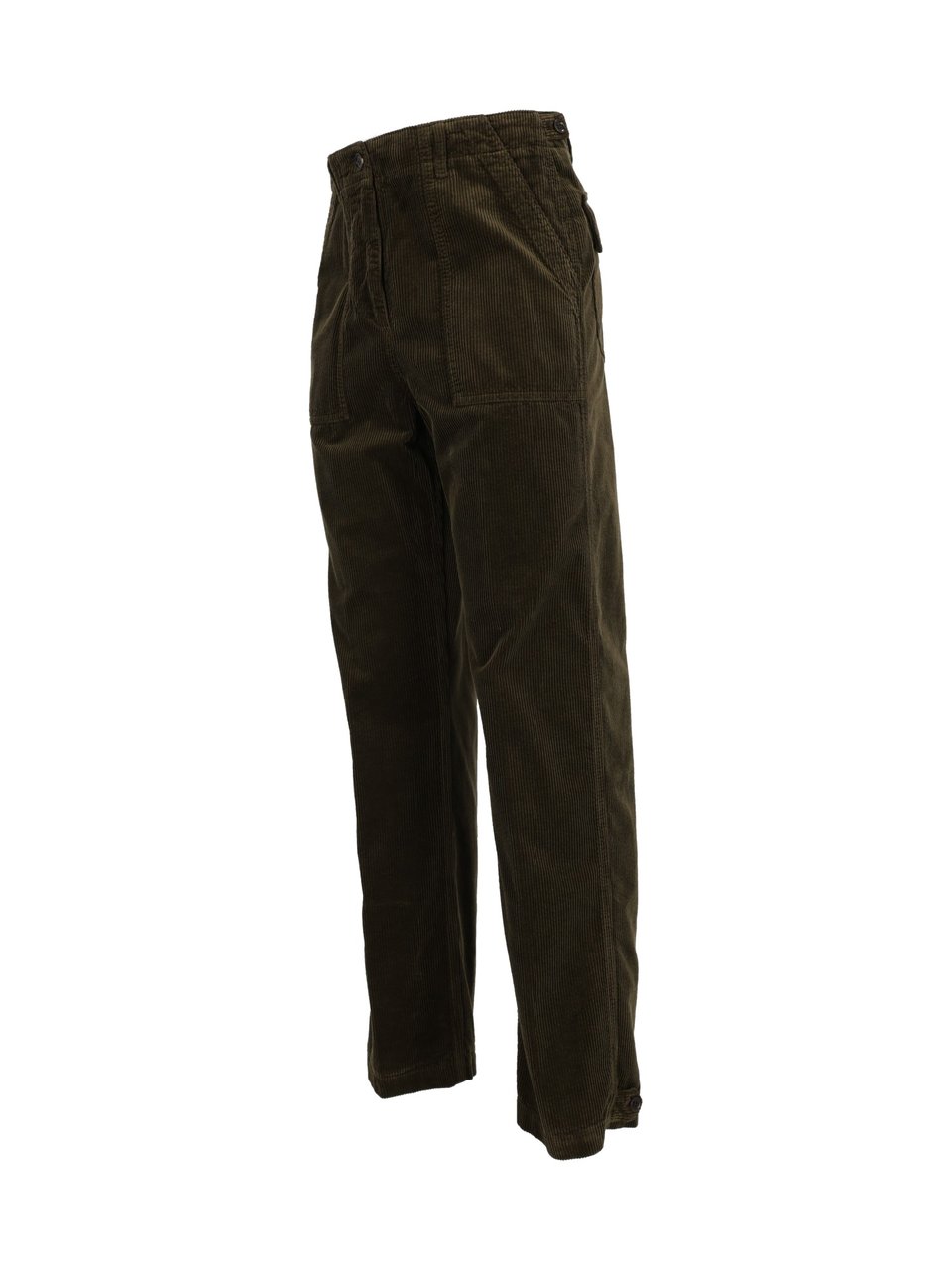 Aspesi Straight Leg Corduroy Straight-Leg Pants Zwart