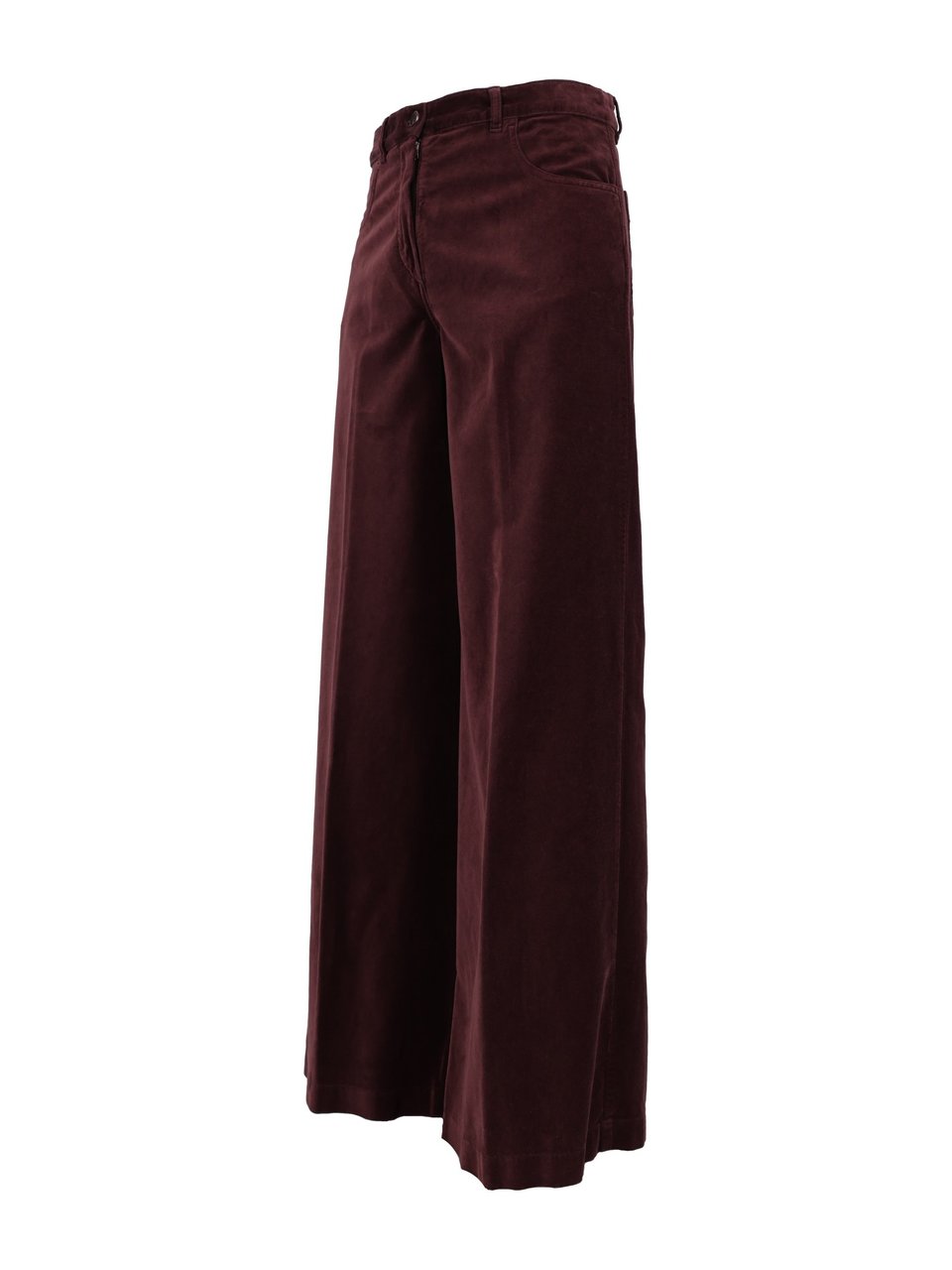 Aspesi High Waisted Textured Straight-Leg Pants Zwart