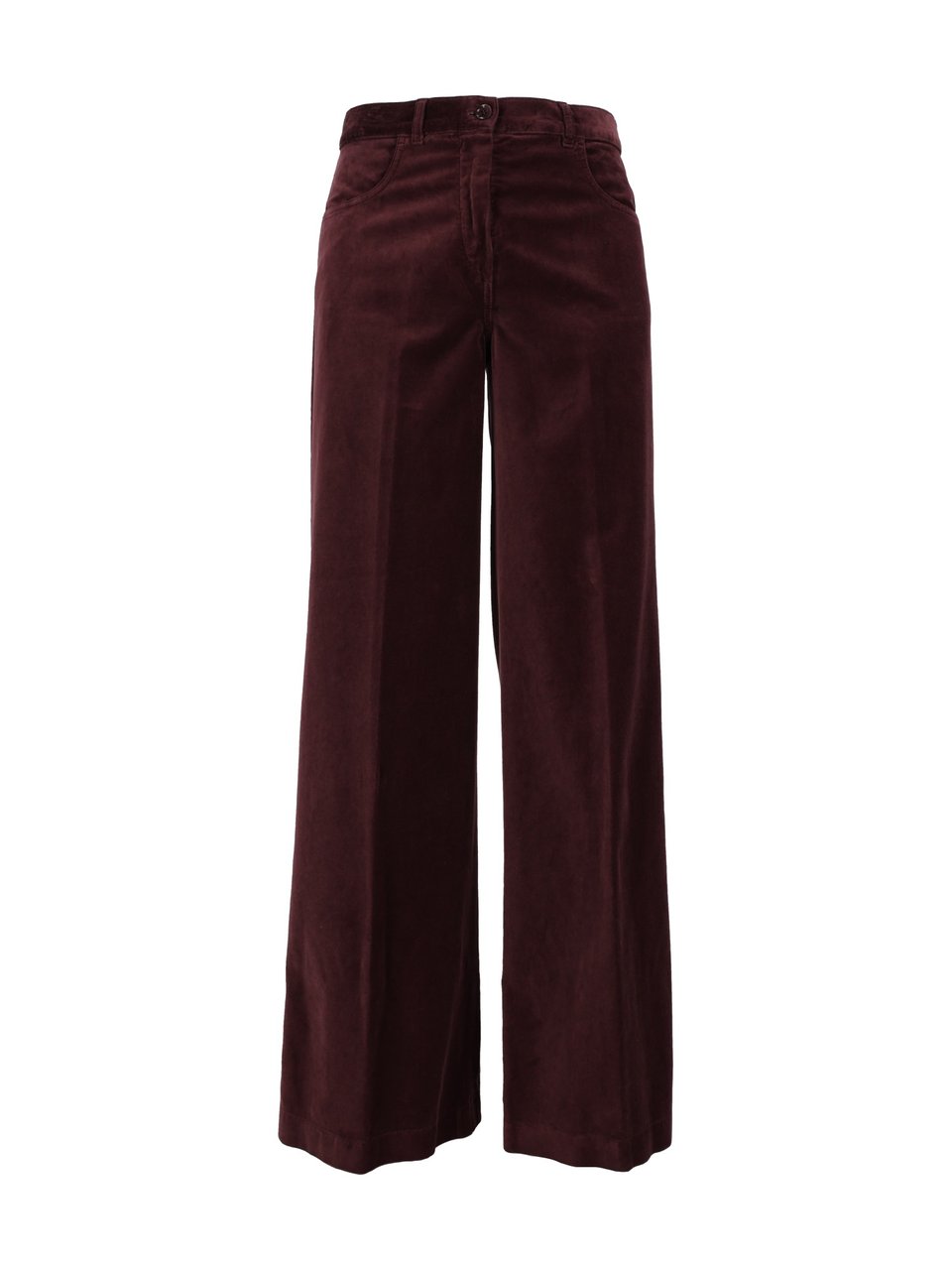 Aspesi High Waisted Textured Straight-Leg Pants Zwart