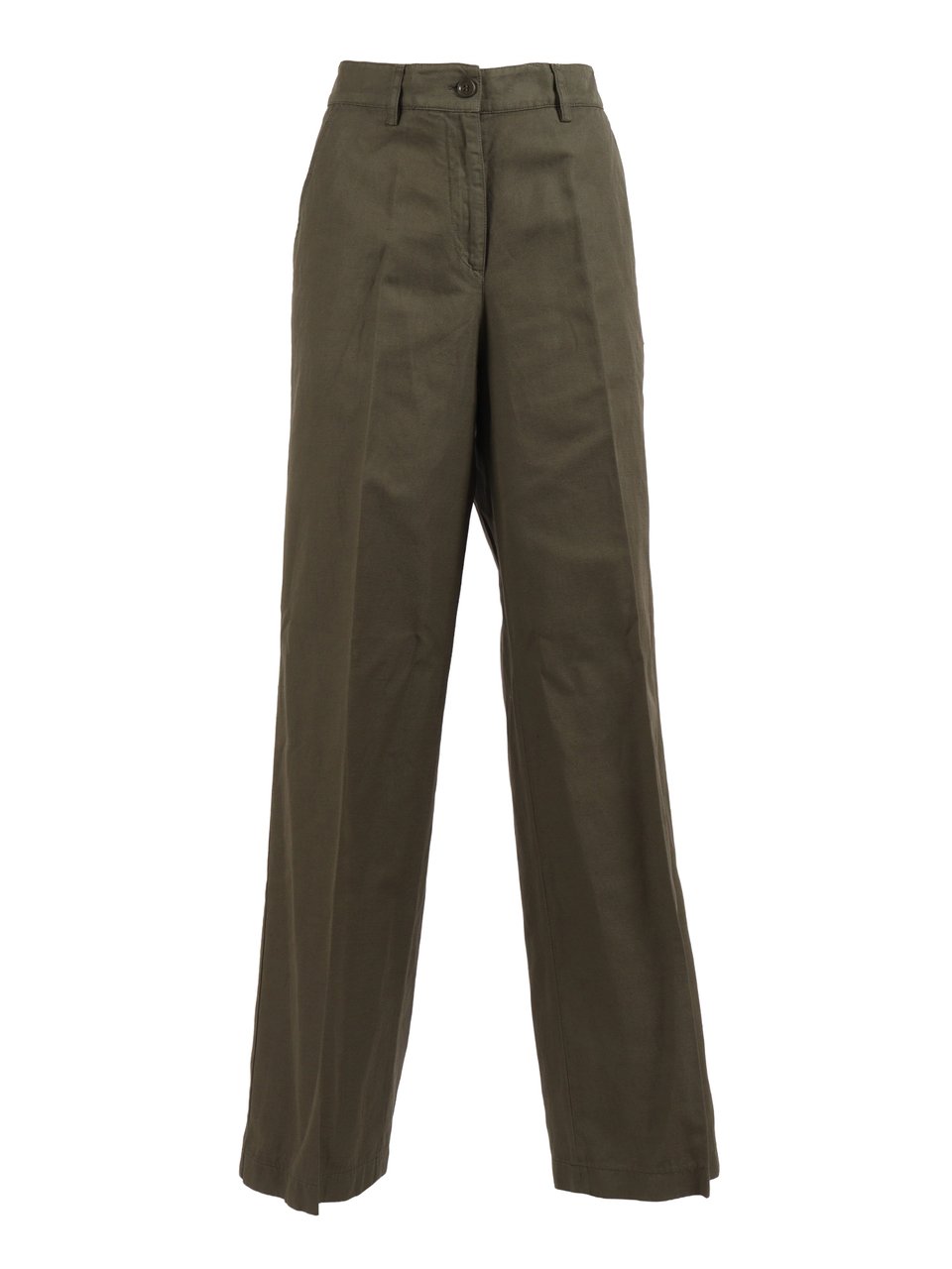 Aspesi High Waisted Straight-Leg Pants Zwart