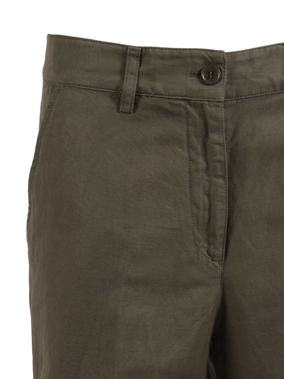Aspesi High Waisted Straight-Leg Pants Zwart